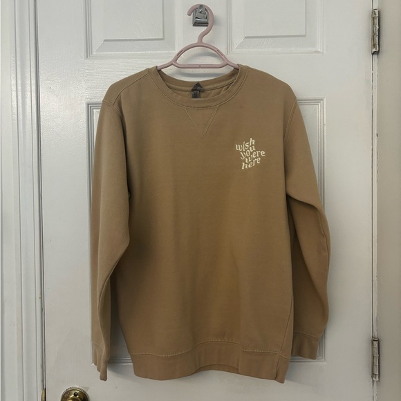 Beige Boathouse Crewneck Size S Embroidered with “wish you were here” - Picture 5 of 6
